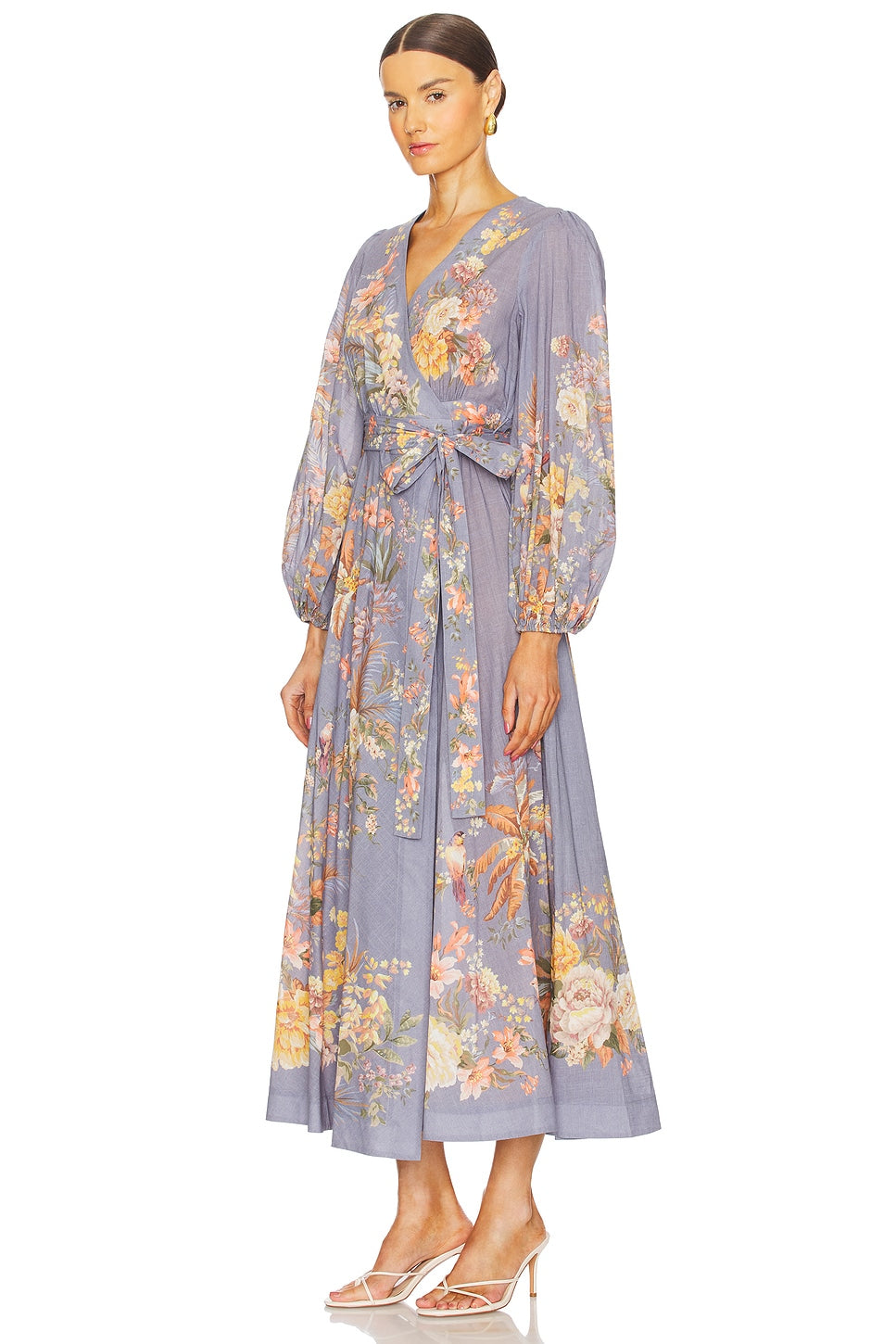 Tallow Wrap Midi Dress Zimmermann