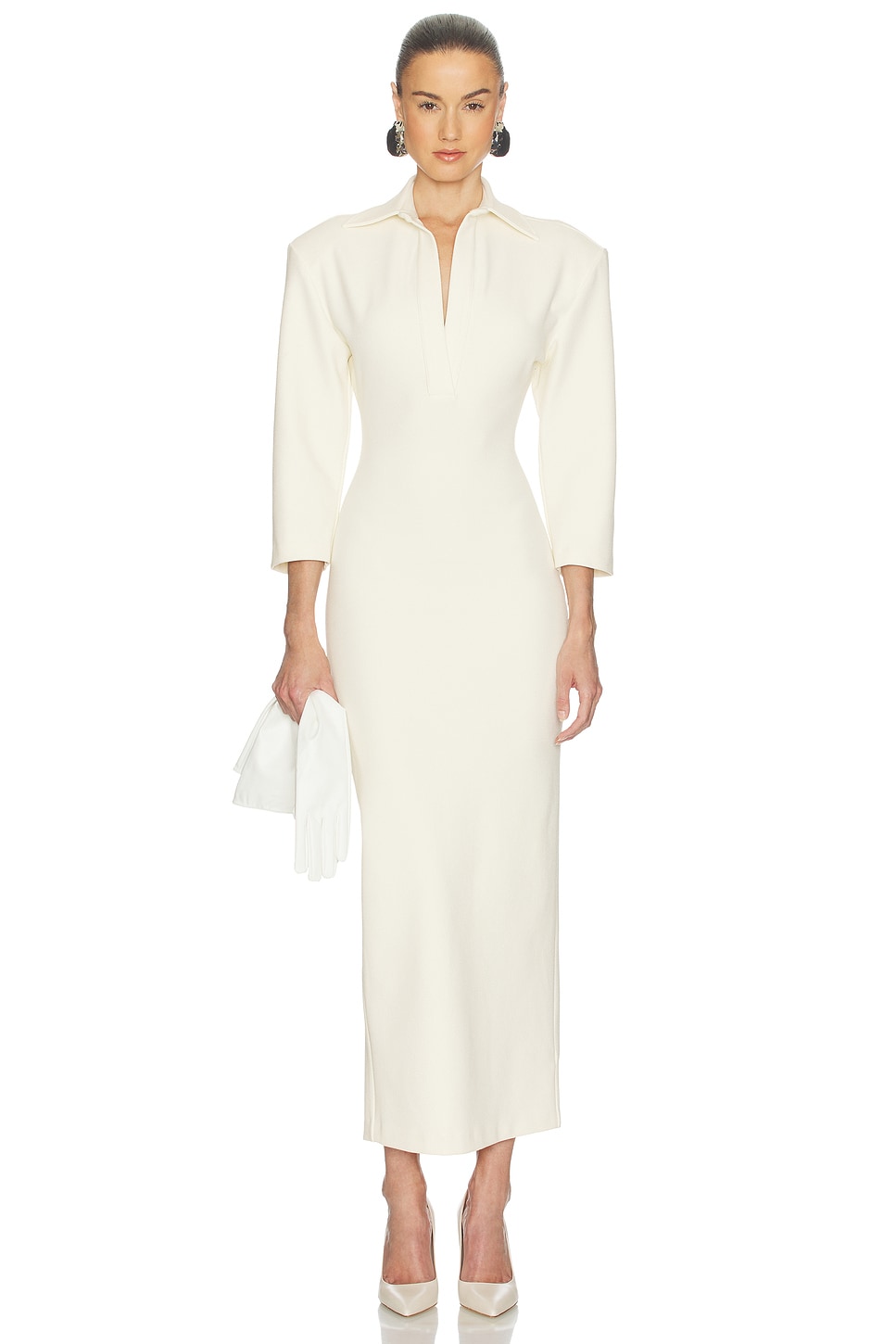 The Margaux Polo Dress in Thick Crepe Helsa