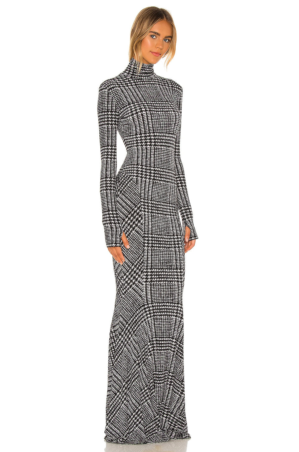 Long Sleeve Turtle Fishtail Gown Norma Kamali