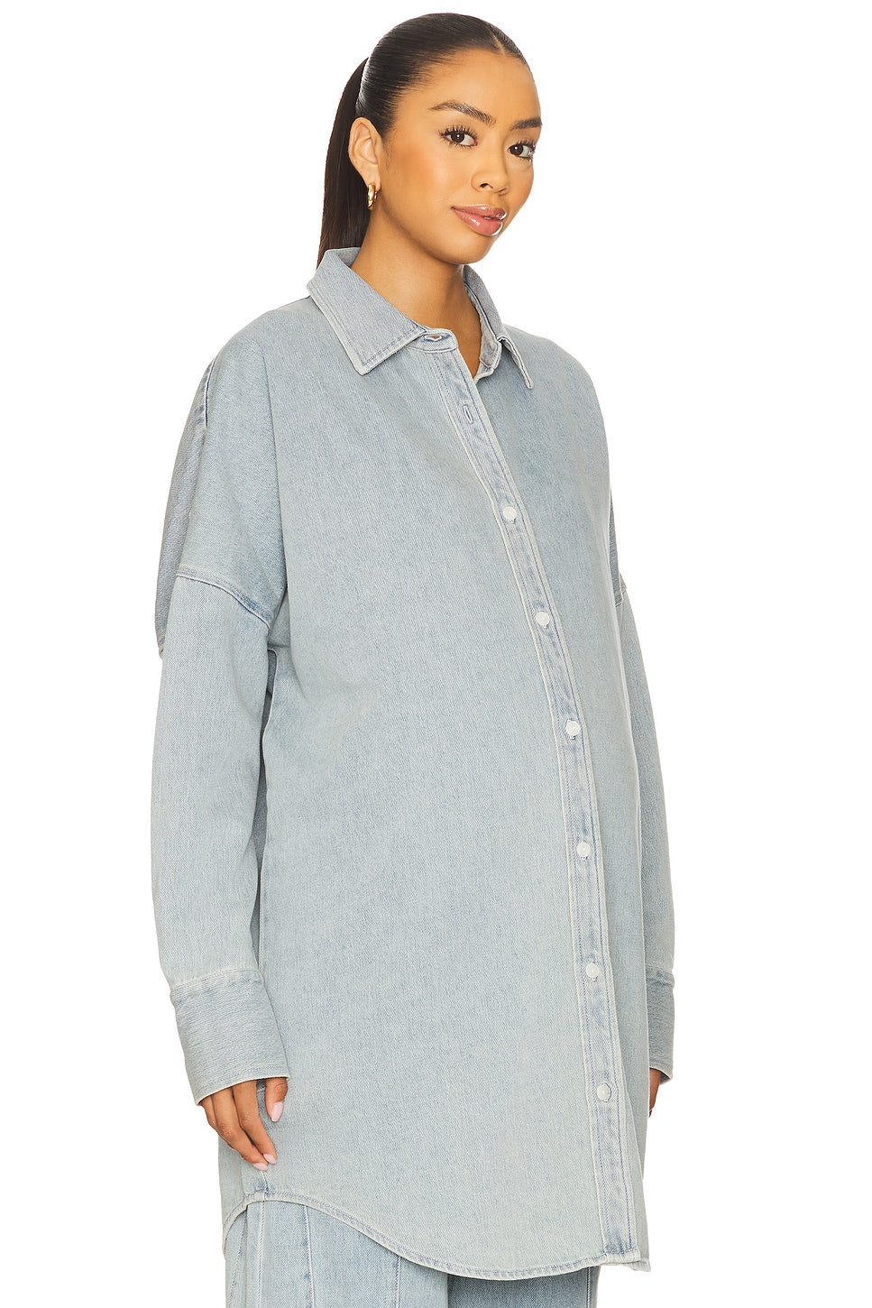 Denim Oversized Shirt Dress BUMPSUIT