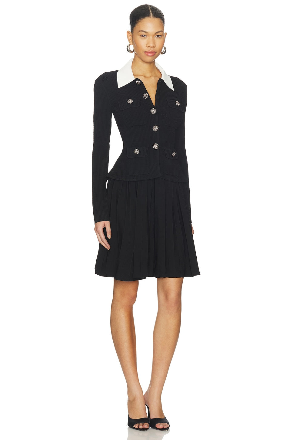 Tailored Knit Mini Dress self-portrait