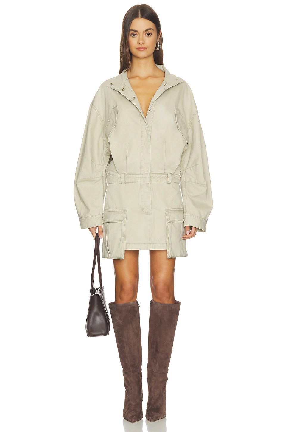 Drill Cargo Mini Dress Courtney Zheng