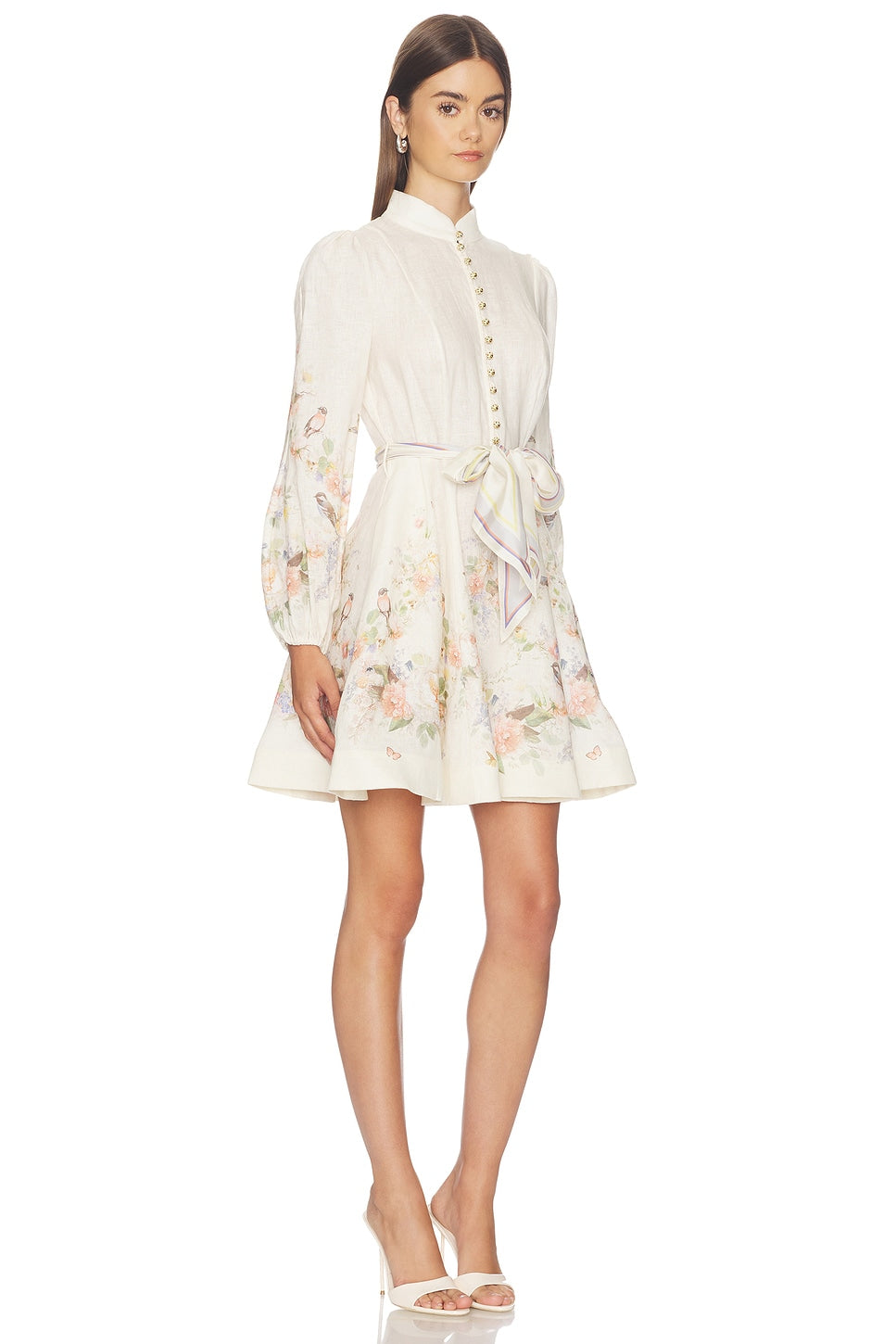 Valiant Button Mini Dress Zimmermann