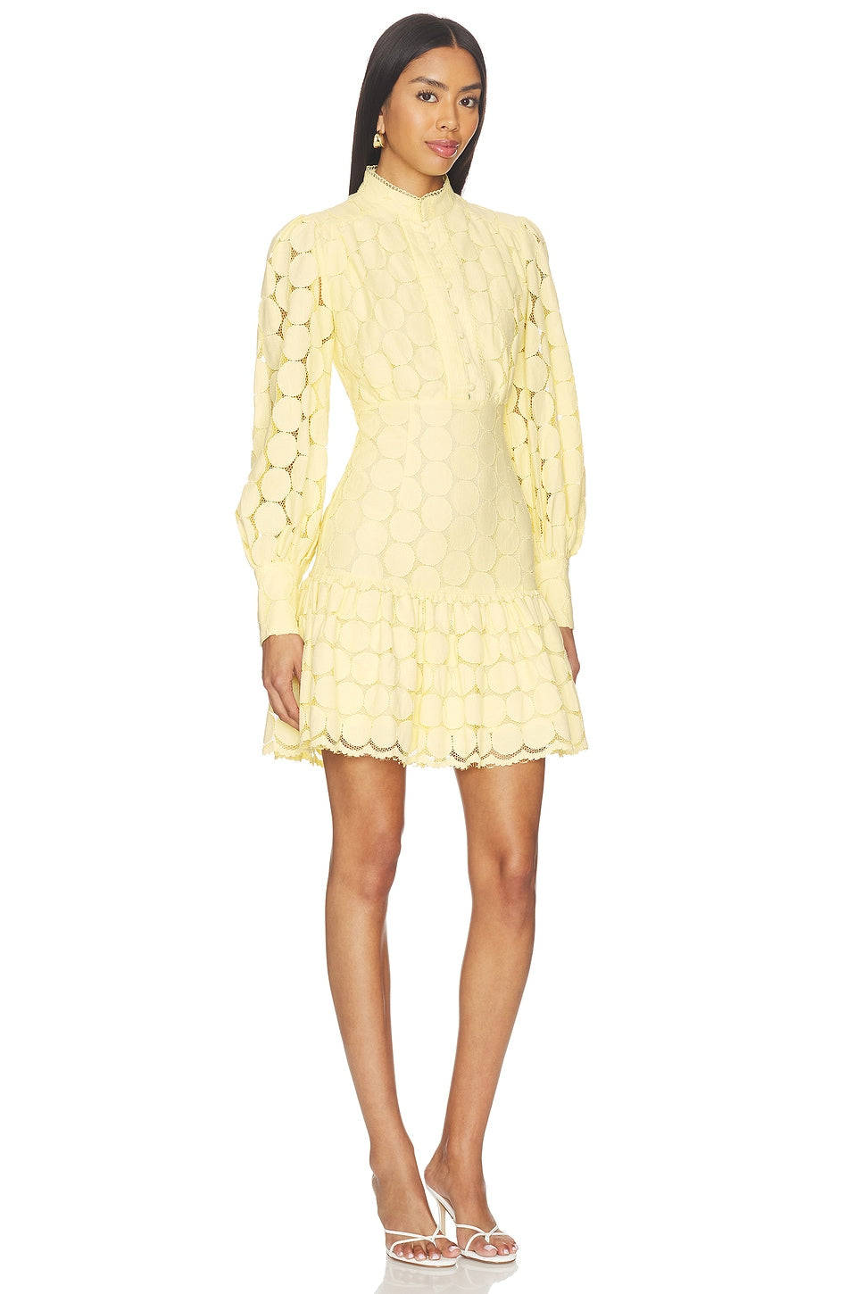 Remy Spot Lace Mini Dress Bardot