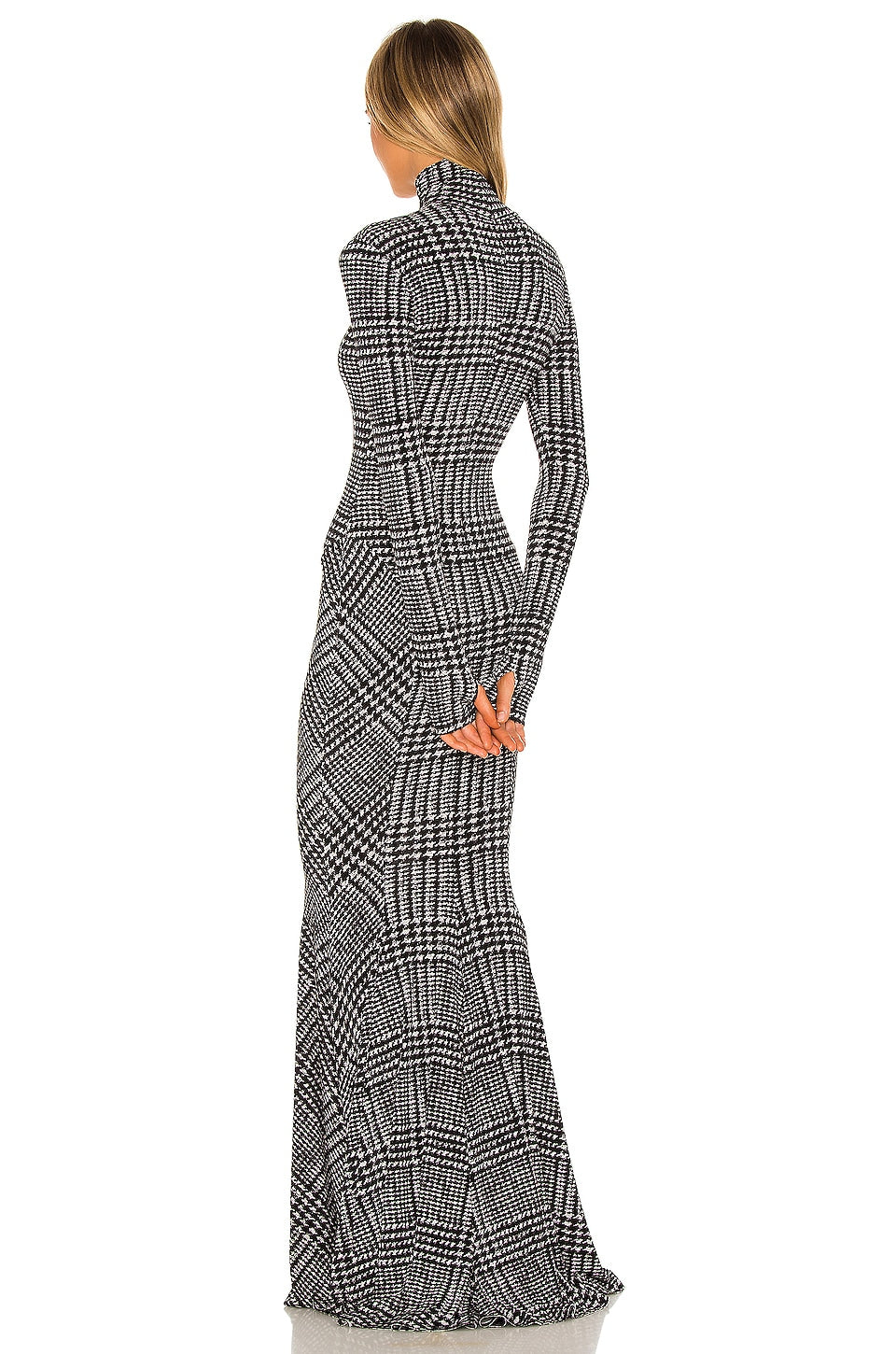 Long Sleeve Turtle Fishtail Gown Norma Kamali