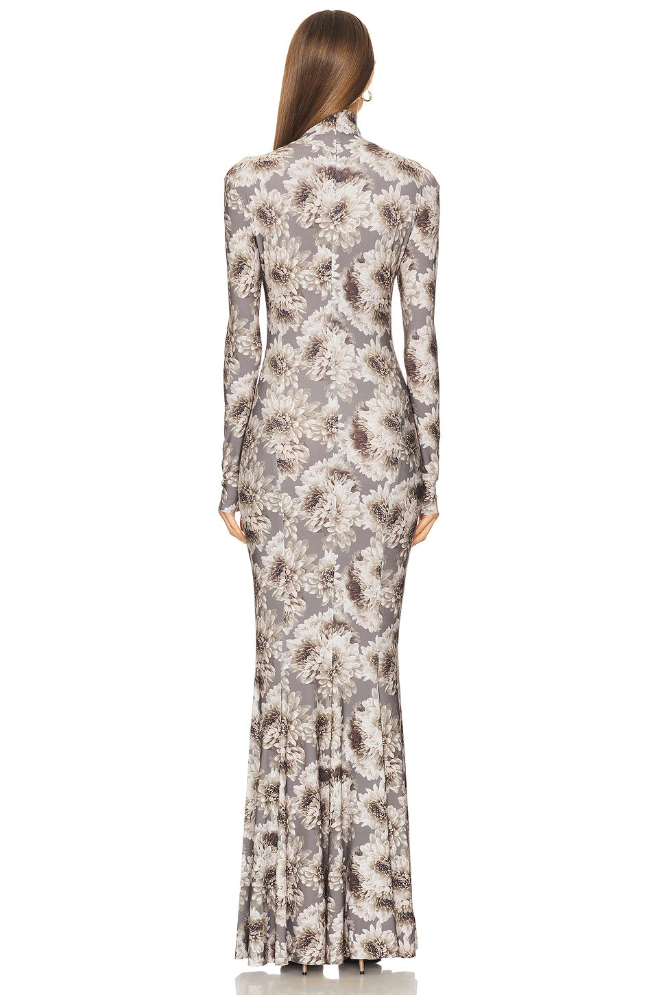 Long Sleeve Turtleneck Fishtail Gown Norma Kamali