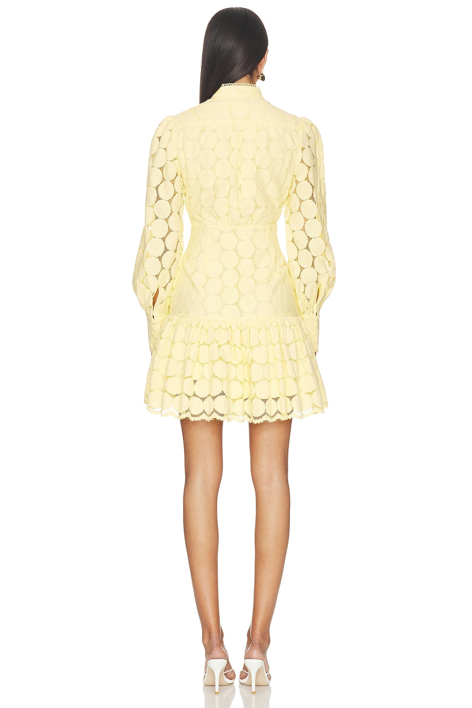 Remy Spot Lace Mini Dress Bardot