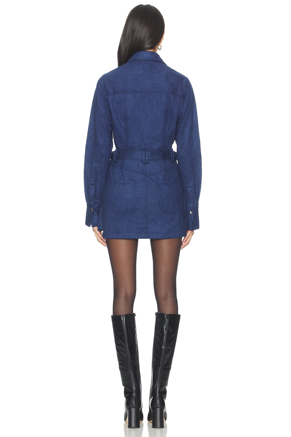 Celine Faux Suede Shirt Dress Bubish