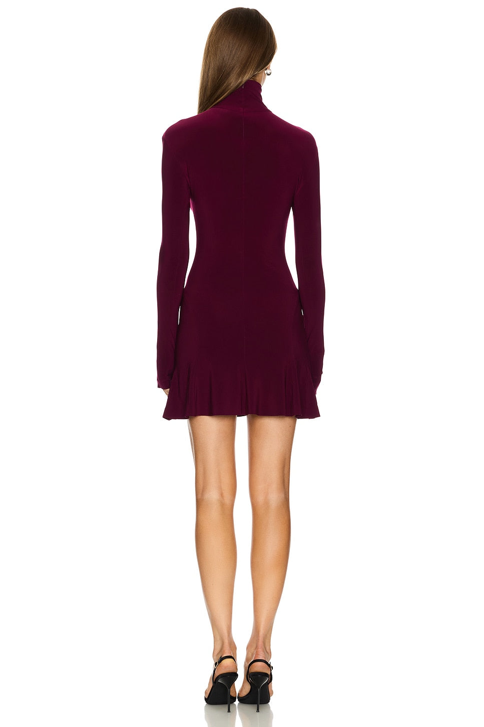 x REVOLVE Long Sleeve Turtleneck Fishtail Mini Dress Norma Kamali