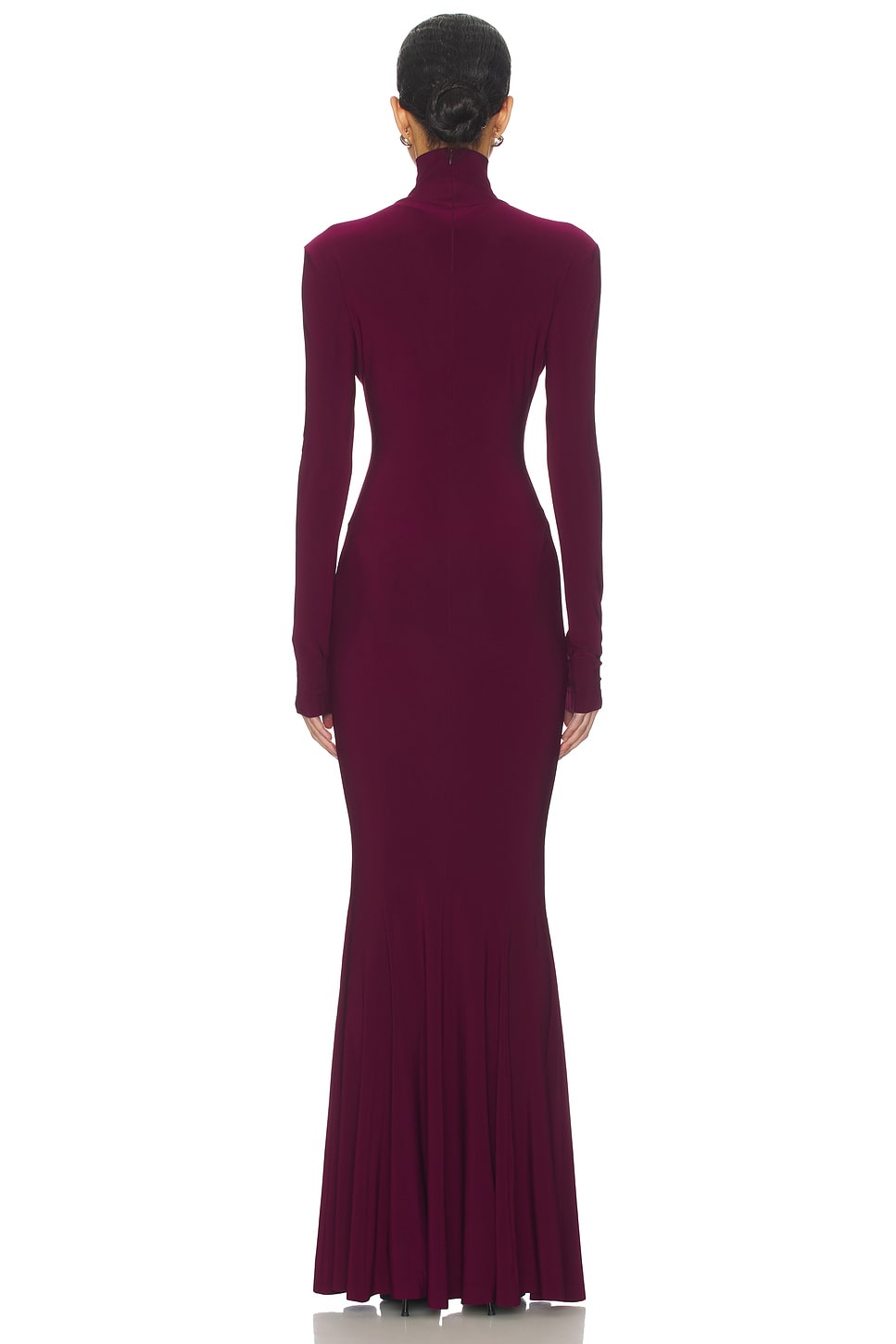 Long Sleeve Turtle Fishtail Gown Norma Kamali
