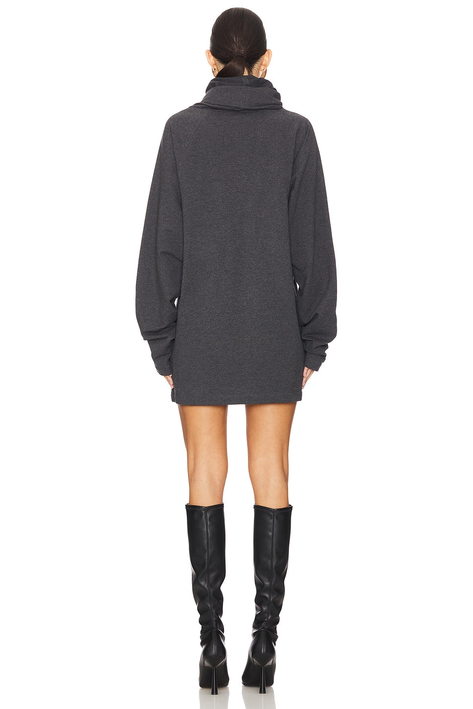 Oversized Raglan Sleeve Turtleneck Mini Dress Norma Kamali