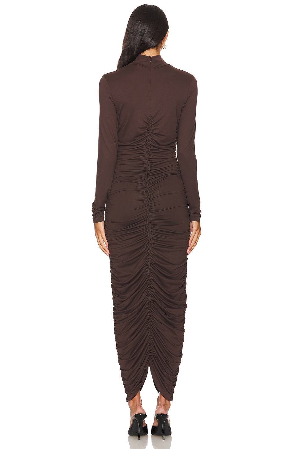 Mock Gathered Long Sleeve Dress Susana Monaco