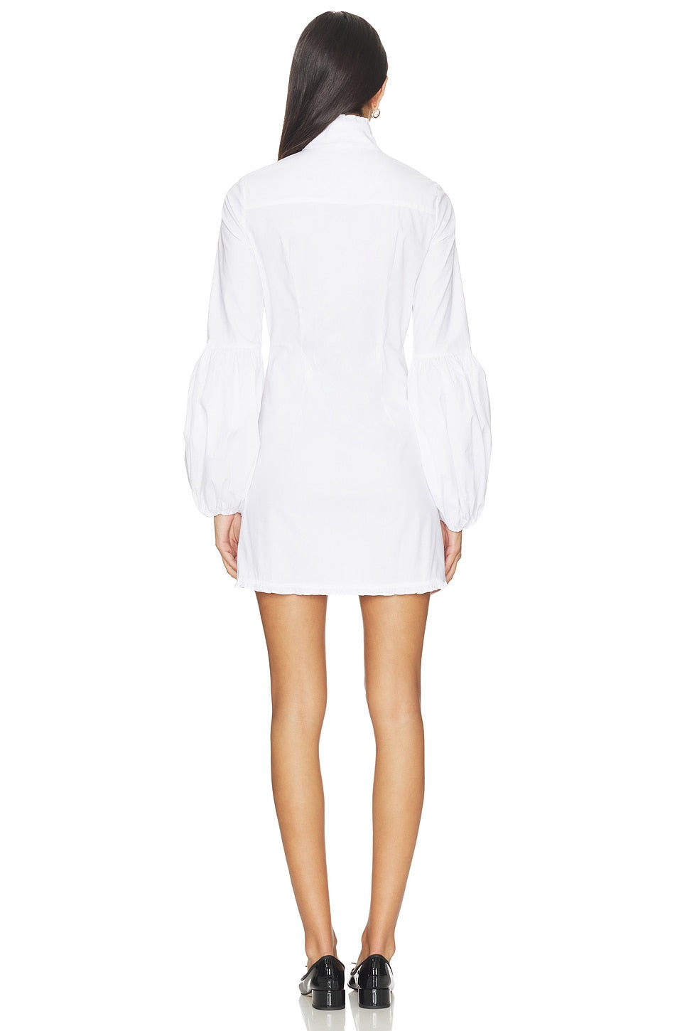 Jacqueline High Neck Ruffle Mini Shirt Dress CAROLINE CONSTAS