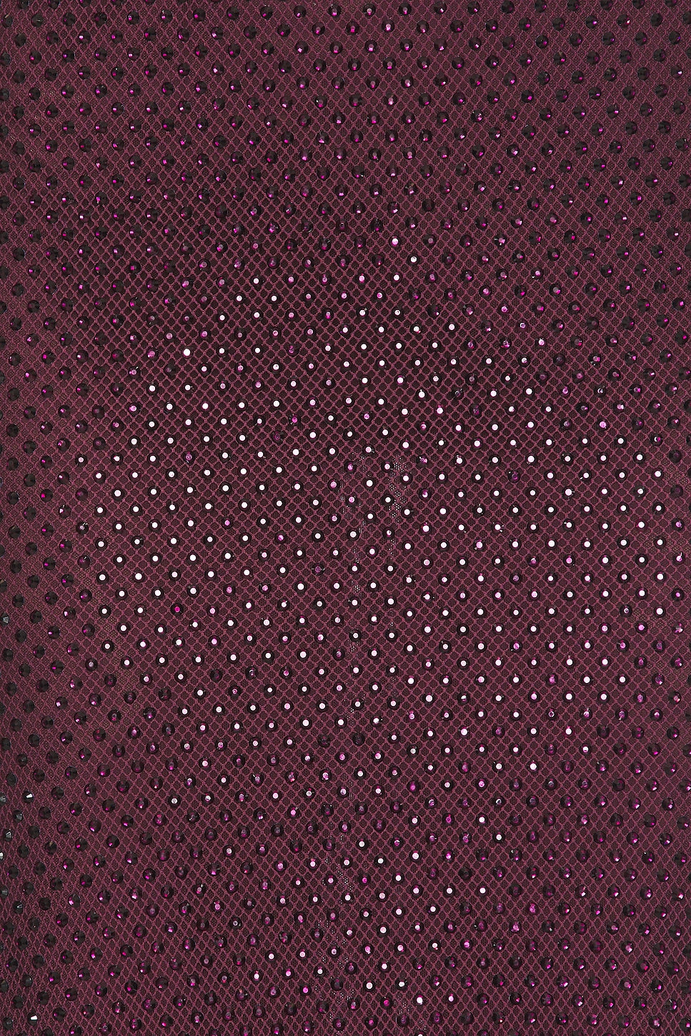 Burgundy Rhinestone Fishnet Midi Dress self-portrait