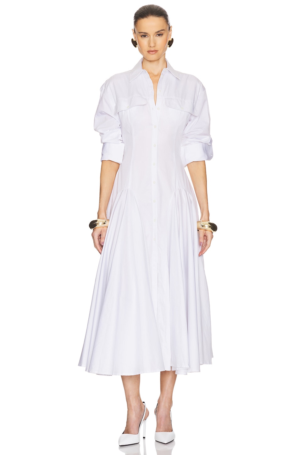 Godet Shirt Dress Helsa