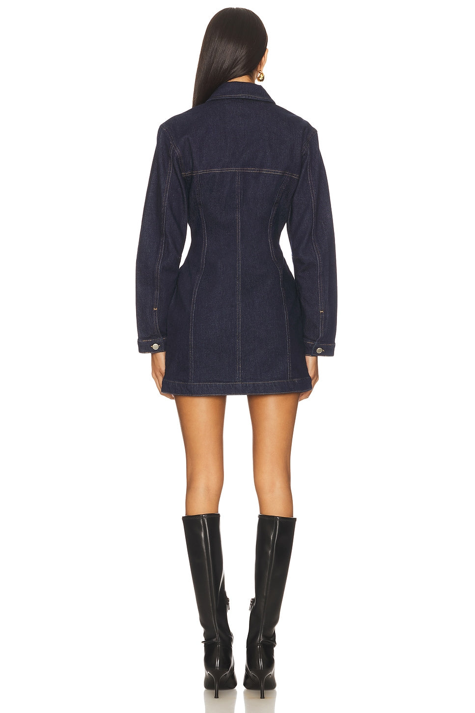 Barrel Long Sleeve Mini Dress Good American