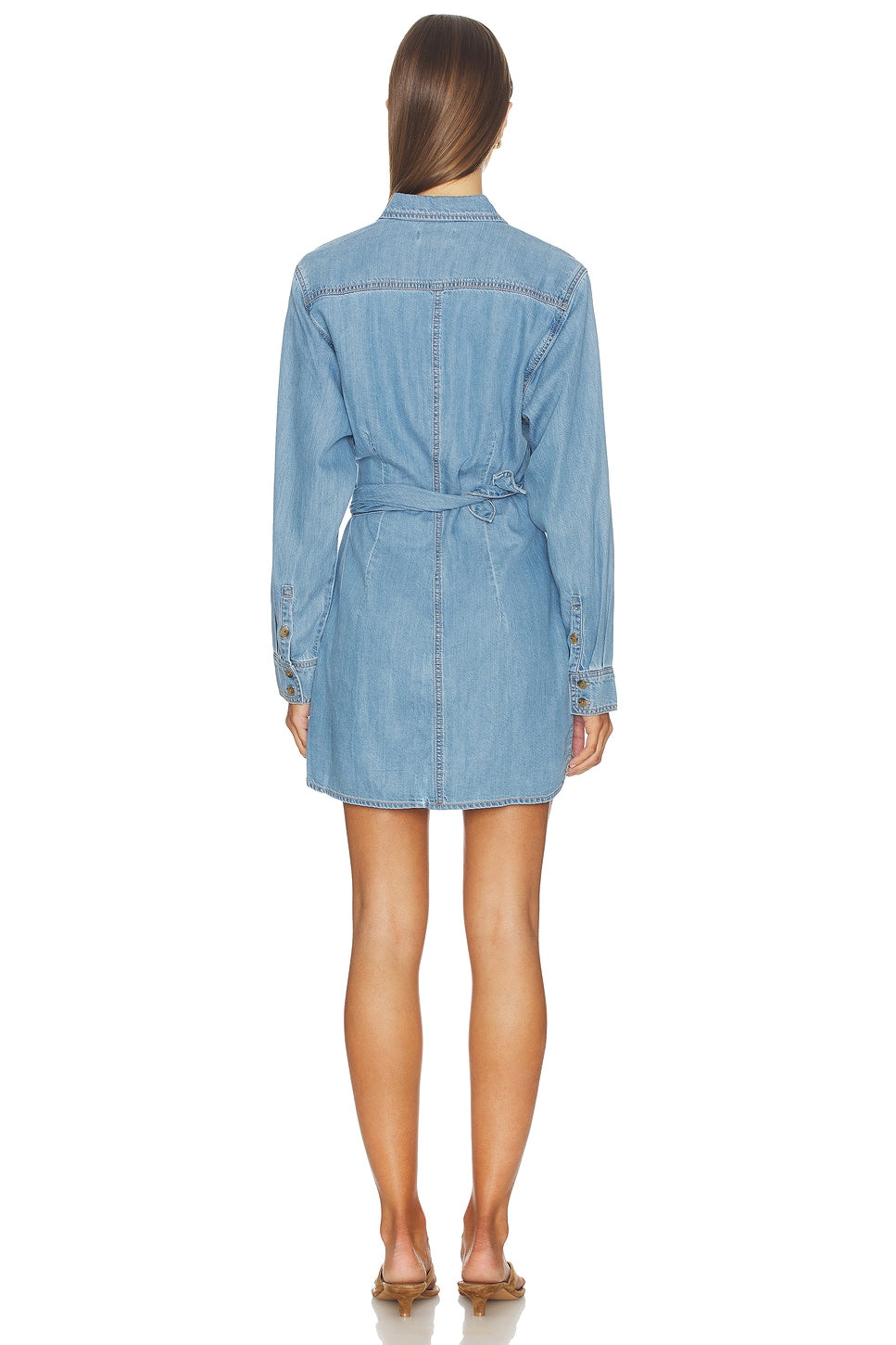 Denim Wrap Shirt Dress Good American