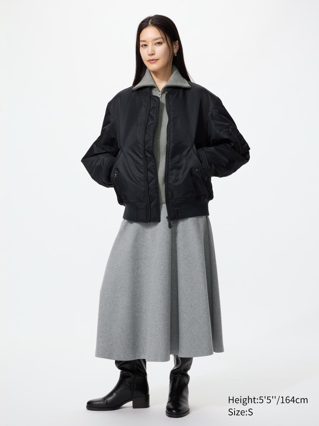 Brushed Jersey Flare Skirt