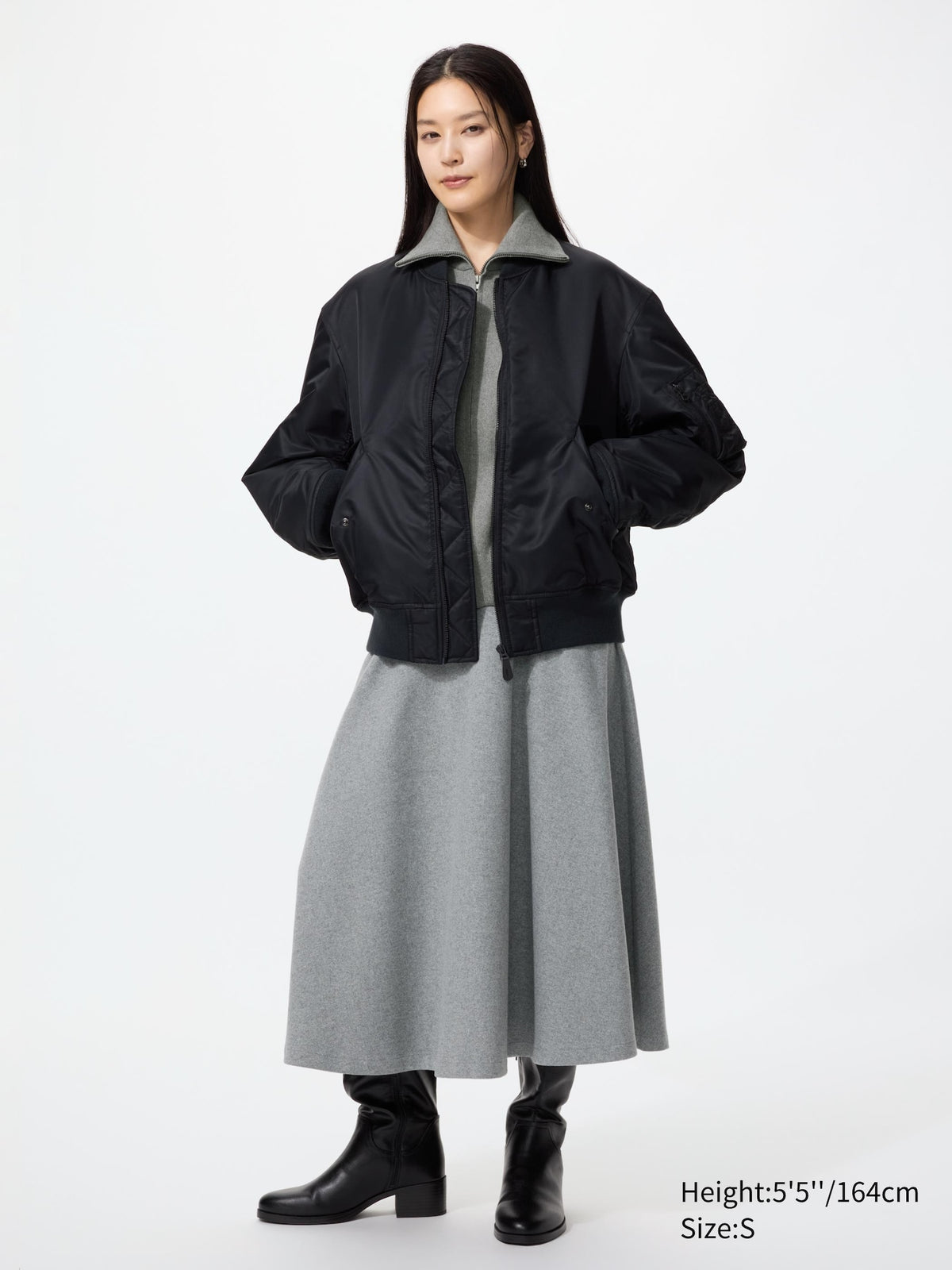 Brushed Jersey Flare Skirt