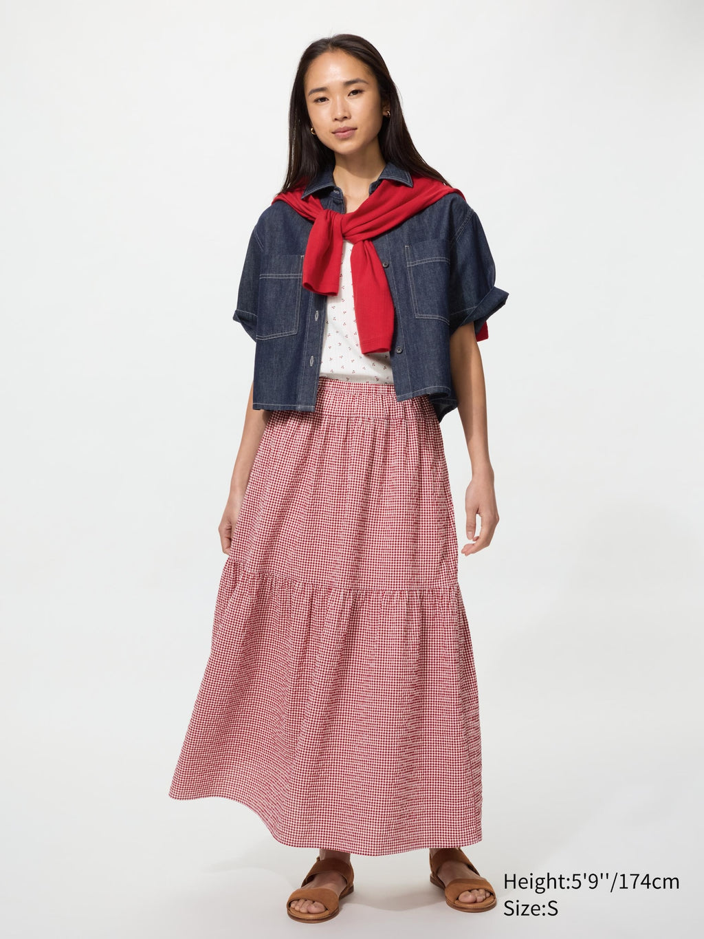 Tiered Maxi Skirt | Gingham
