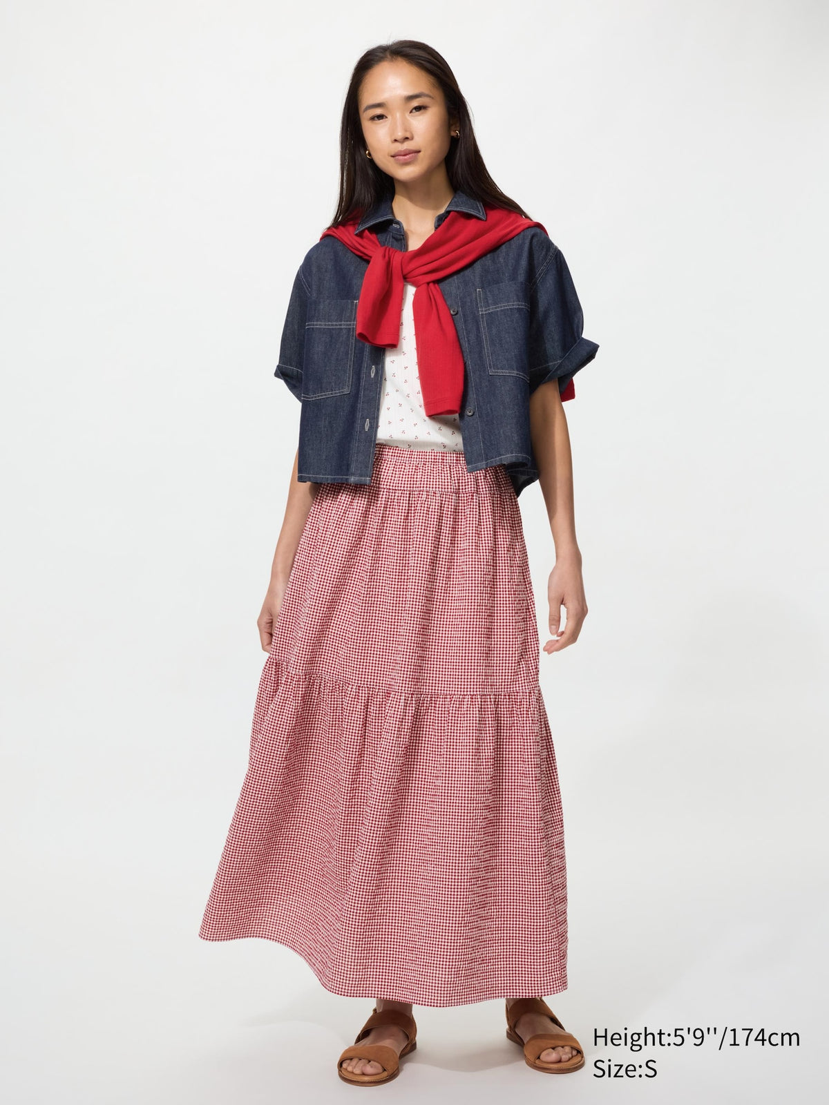 Tiered Maxi Skirt | Gingham