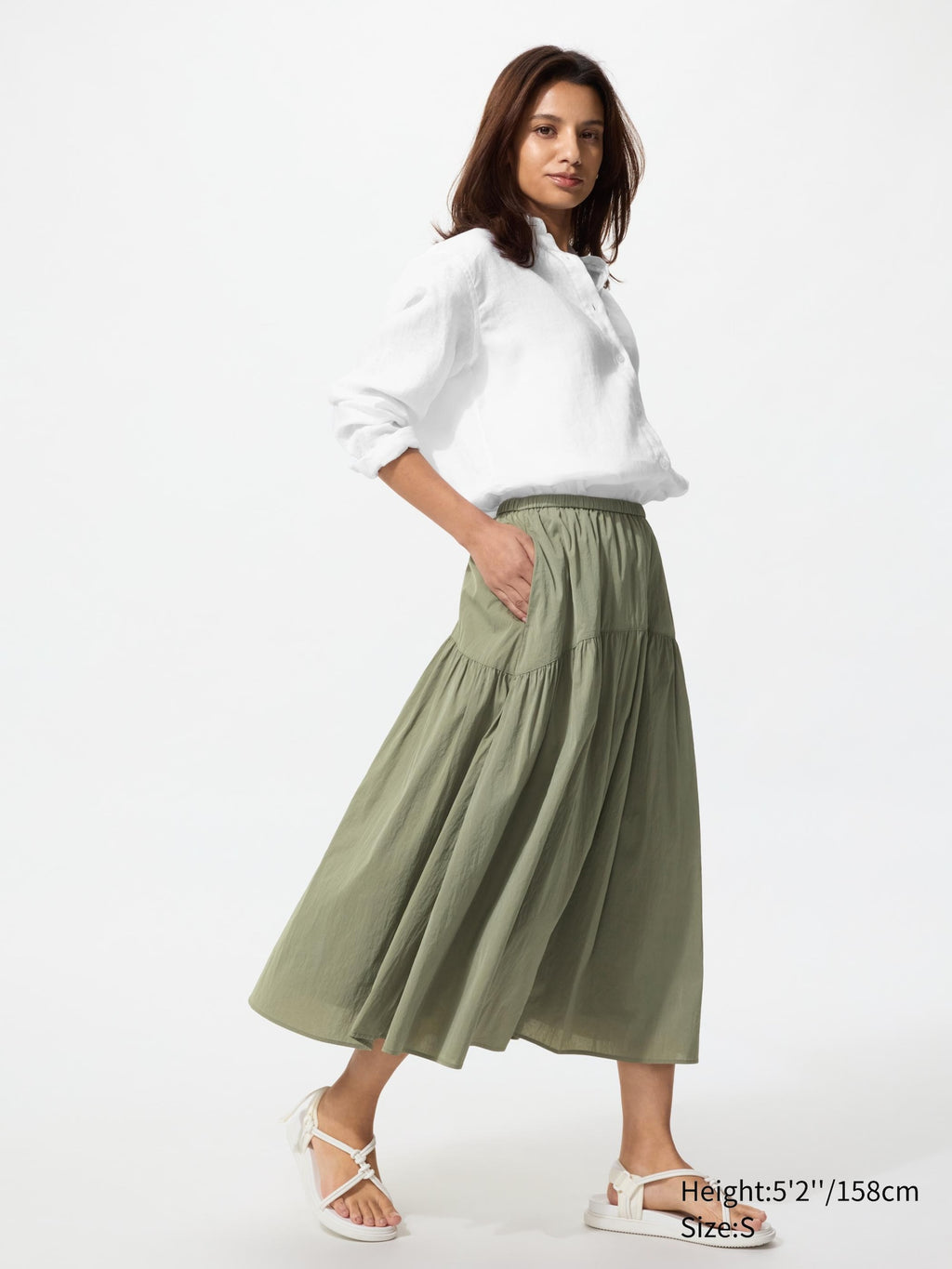 Nylon Gather Skirt