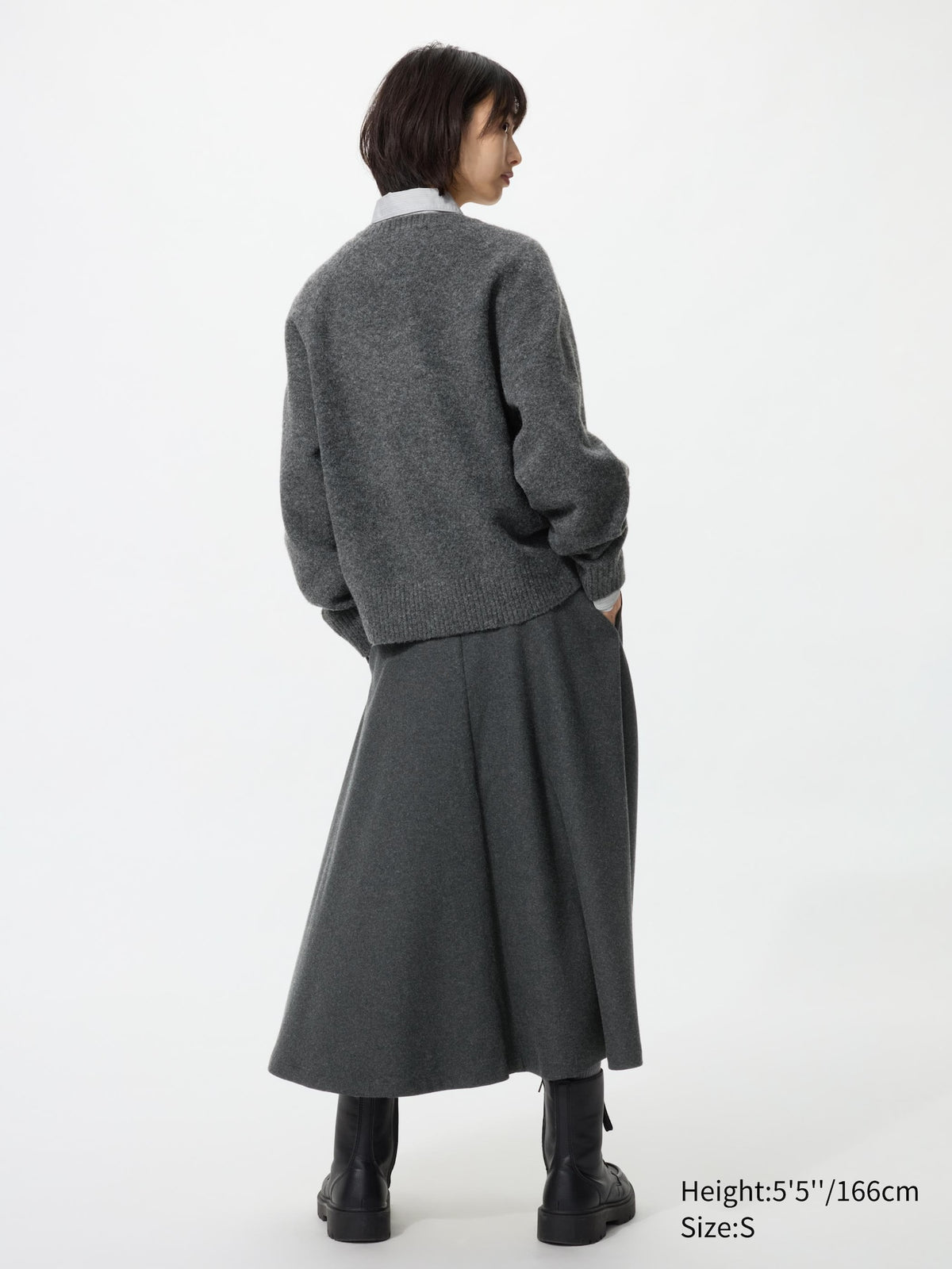 Brushed Jersey Flare Skirt