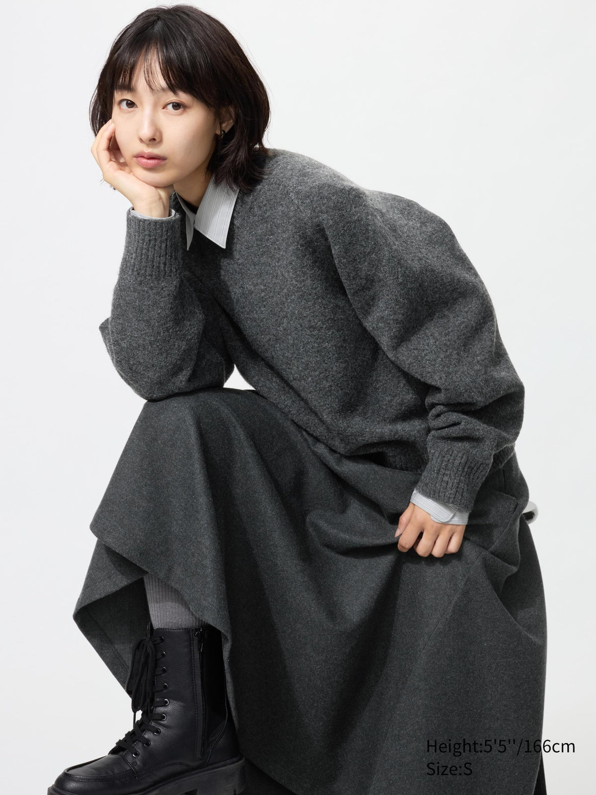 Brushed Jersey Flare Skirt
