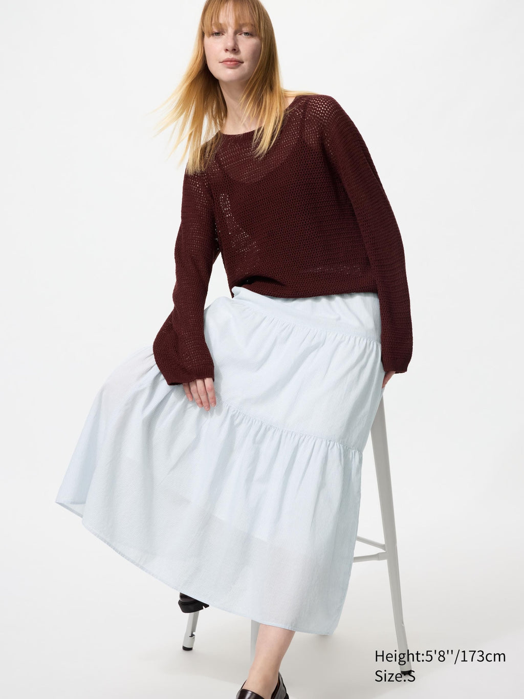 Tiered Maxi Skirt | Stripe